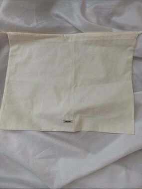 Miu Miu Cream Fabric Dust Bag with Sewn Logo Tag
